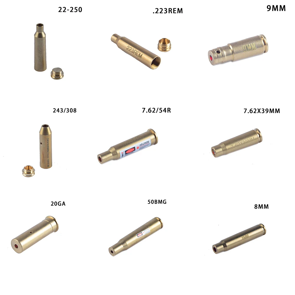 CBSEBIKE охотничий прицел. 222REM. 223REM CAL.30. 303. 308. 45 7 мм 8 мм 12GA 20GA Картридж красный лазерный Boresighter