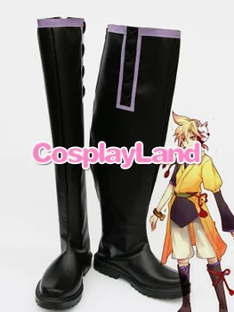

Customize Boots Vocaloid Cosplay Kagamine Len Black Long Cosplay Shoes Cosplay Costume Halloween Party Cosplay Shoes