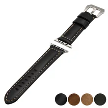 Véritable Bracelet En Cuir pour 38mm 42mm iWatch Apple Watch/Sport/Edittion Inoxydable Fermoir Bracelet Bande Bracelet + adaptateur