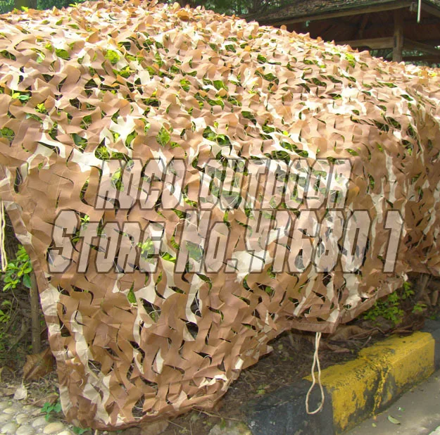 

3x4m Desert 2 Layers Camouflage Netting Includes Top Fabric & Bottom Nylon Frame CS Wargame Camo Netting