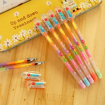 

5 lapices gel caneta pen kawaii escritorio korean school supplies papelaria criativa pentel boligrafos de colores penne colorate