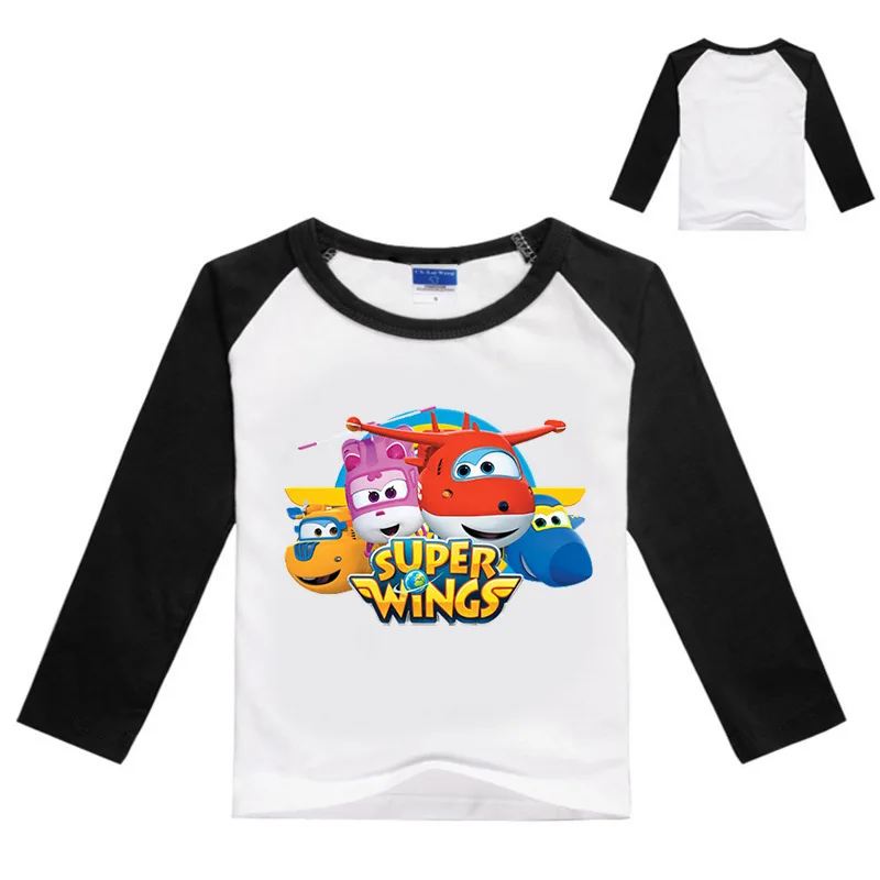 Z& Y/одежда с крыльями для мальчиков 3-9 лет, футболка с длинным рукавом из спандекса для девочек, детские футболки с героями мультфильмов, модный топ Nova N7185