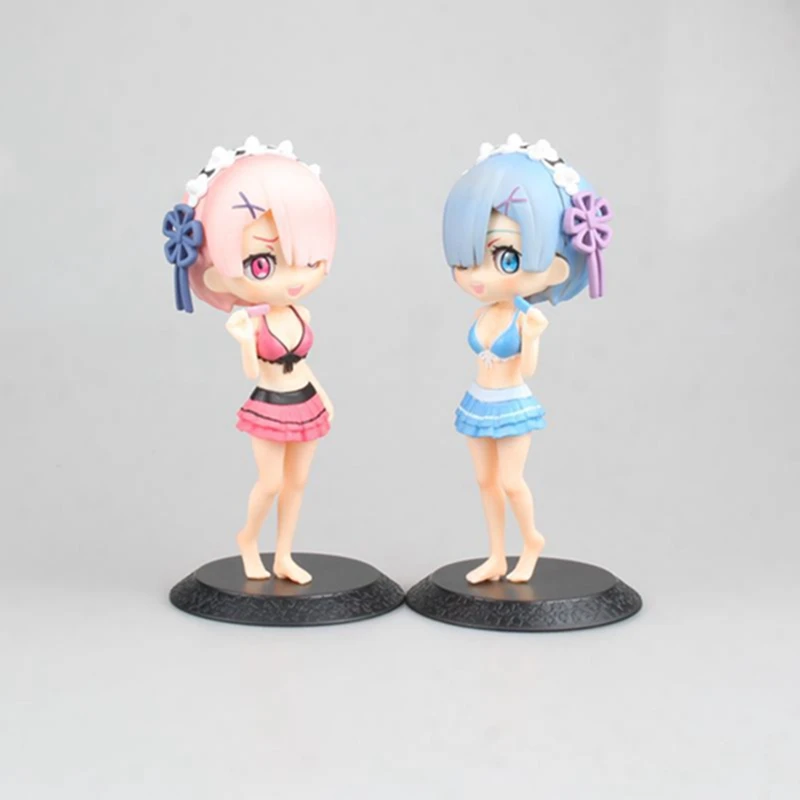 

Qposket Anime Re:Zero Life in a different world from zero Ram Rem Swimsuit Ver. PVC Figure Collectible Model Doll Toy