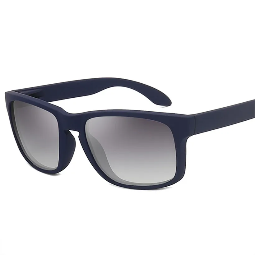 YOOSKE Брендовые мужские s солнцезащитные очки, поляризационные мужские солнцезащитные очки для вождения, мужские прямоугольные солнцезащитные очки, очки UV400 - Цвет линз: Синий