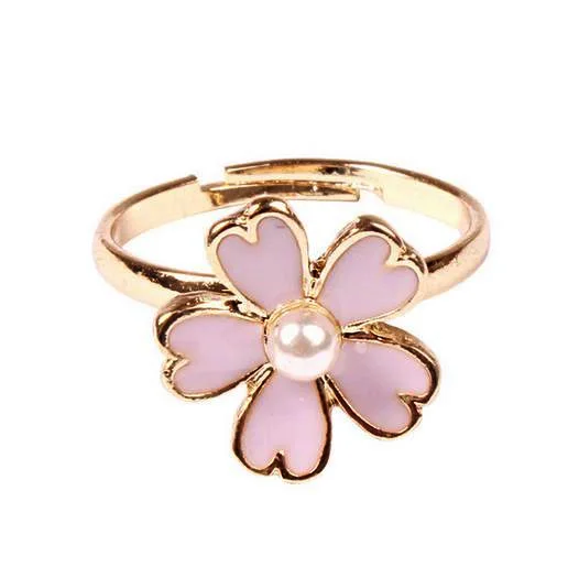 

20 pcs/lot new arrival items metal enamel Sakura ring