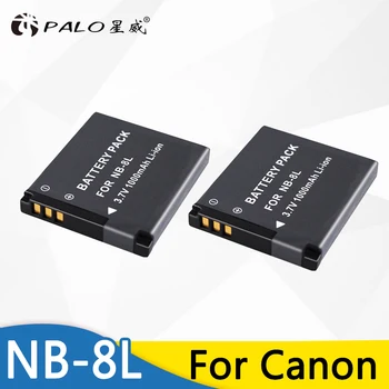 

Palo 2pcs 1000mAh NB-8L NB8L 8L Li-ion Rechargeable Camera Battery For Canon PowerShot A3300 A3200 A3100 A3000 A2200 A1200 IS