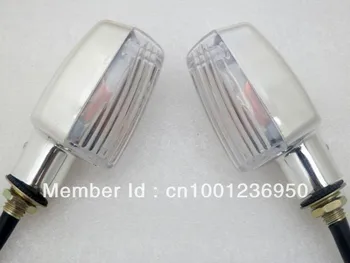 

Chrome Amber Motorcycle Turn Signal Light Clear Lens Blinker Lamp For Suzuki Honda Kawasaki Suzuki Yamaha 10mm Universal