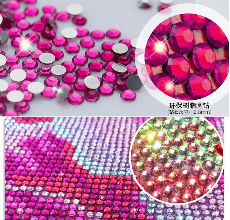 Круглая Алмазная вышивка, розовая Цветочная Алмазная мозаика, набор, Стразы 3D, сделай сам, алмазная вышивка крестиком, декор для стен, цветы