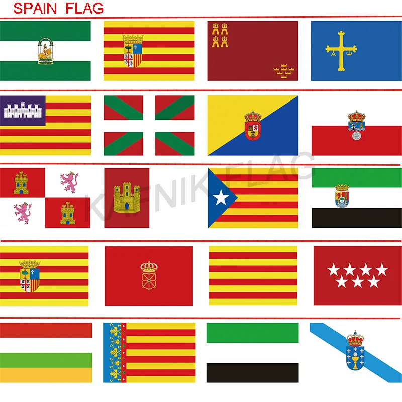 KAFNIK,90*150cm/128*192cm/192*288cm Spanish flag ...