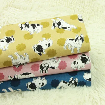

half yard import cartoon dog print fabric, handmade DIY patchwork bag garment cloth 100% cotton A990