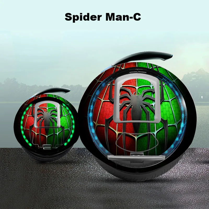 Ninebot один E+ защита Стикеры Американский Captin наклейка водонепроницаемые декоративная штукатурка Иран Man Стикеры для Ninebot один C+/E - Цвет: Spider Man C