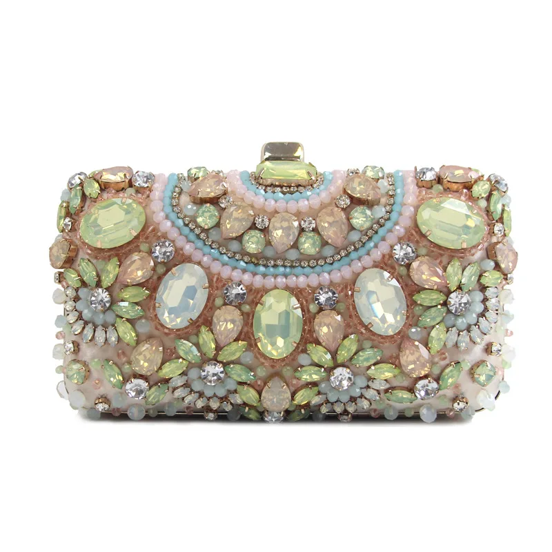 2018 Women's Crystal Evening Clutch Bag for Wedding with Detachable Chain, Day Clutch 2018 Women's Crystal Evening Clutch Bag for Wedding with Detachable Chain, Day Clutch