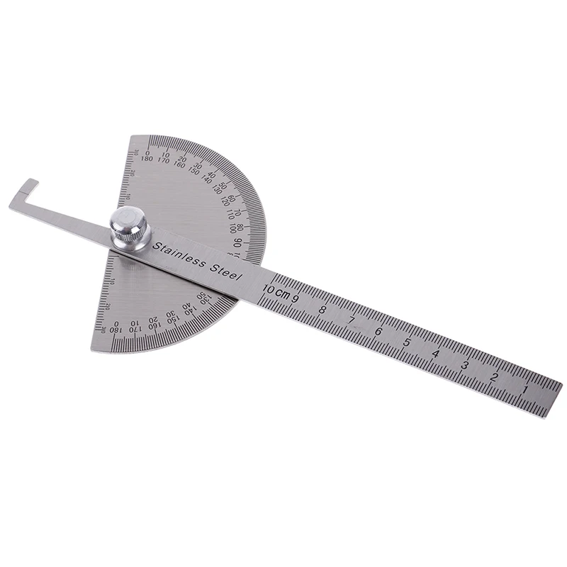 1pc Craftsman Digital Ruler Stainless Steel Round Head 180 degree Protractor Angle Finder Rotary Me