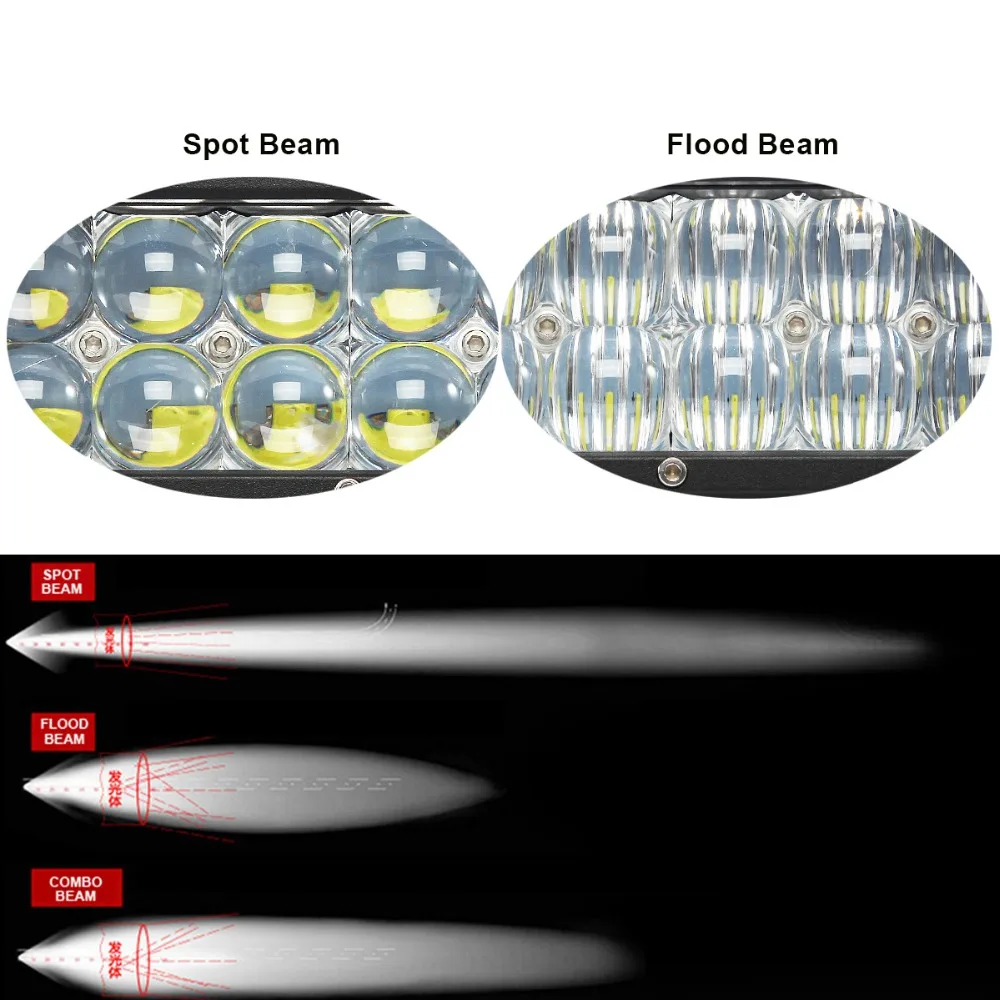 Внедорожника 12В до 45 дюймов светодиодный рабочий светильник баров комбо автомобиль внедорожник ATV Грузовой автомобиль Прицеп грузовик пикап ATV 12V 24V удлиненная индикаторная лампа светильник Инж