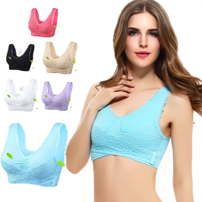 

New Women Sports Bra Top Brassiere Wirefree Padded Push Up Yoga Bra Underwear for Athletic Gym Fitness Running Vest Tank Tops