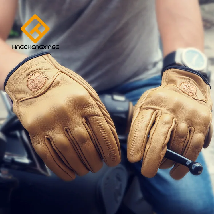 

retro motorcycle glovesFull Finger Motorbike Leather Gloves