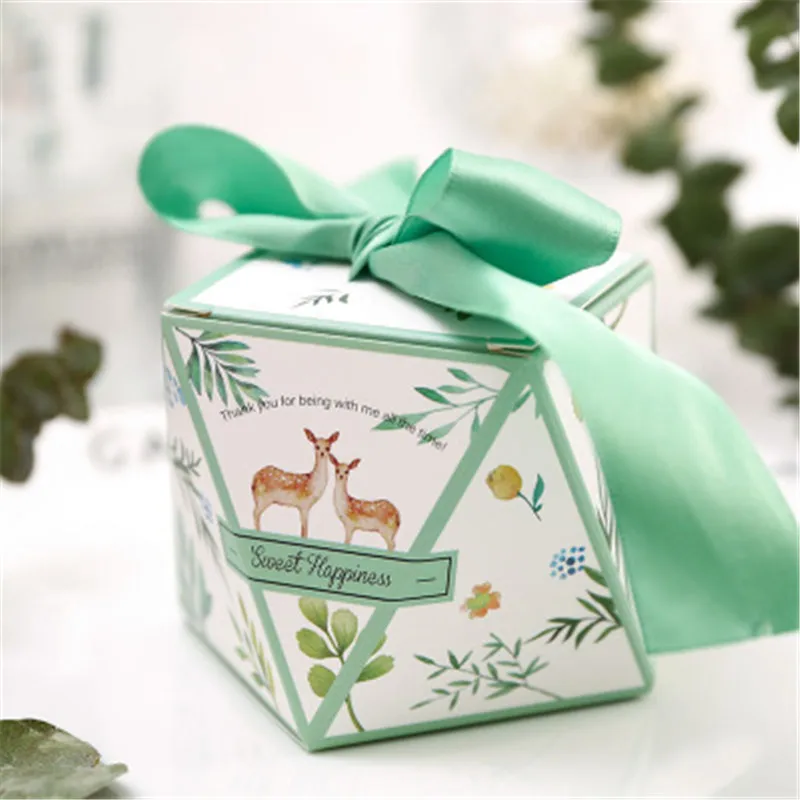 

Wedding Favor Box And With Ribbon Bags Sweet Gift Candy Boxes Baby Shower Birthday Guests Favors Event Party Supplies