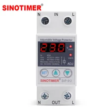 Однофазный два провода 40 А Защита от перенапряжения 220 В автоматическое переподключение устройства защиты напряжения с дисплеем напряжения