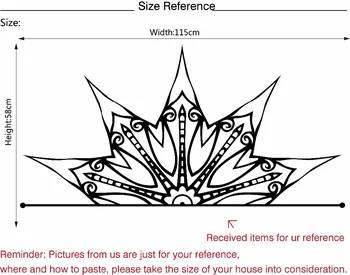 

Hot Sales Mandala Flower Wall Sticker Bed Headboard Wallpaper Wall Decal PVC Wall Decor Bedroom Living Room Home Decor