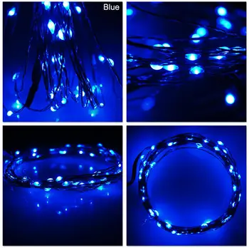 

33Ft 100 LED Copper Wire starry lights LED String Lights Outdoor Christmas Wedding Fairy Lights +12V DC Power Adapter Free ship