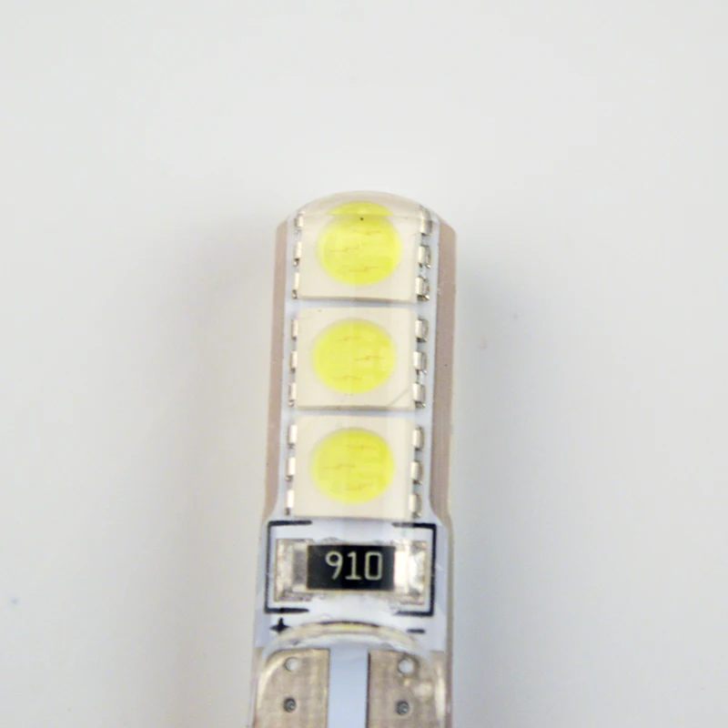 Flytop T10 194 W5W 6SMD 5050 силиконовая оболочка Светодиодный лампочки Canbus автомобиля светодиодный 1 шт