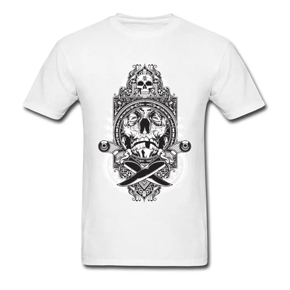 Knife Fight Man Fashion Funny Tops Shirts Round Collar Fall 100% Cotton Top T-shirts Birthday Short Sleeve Tee Shirts Knife Fight white