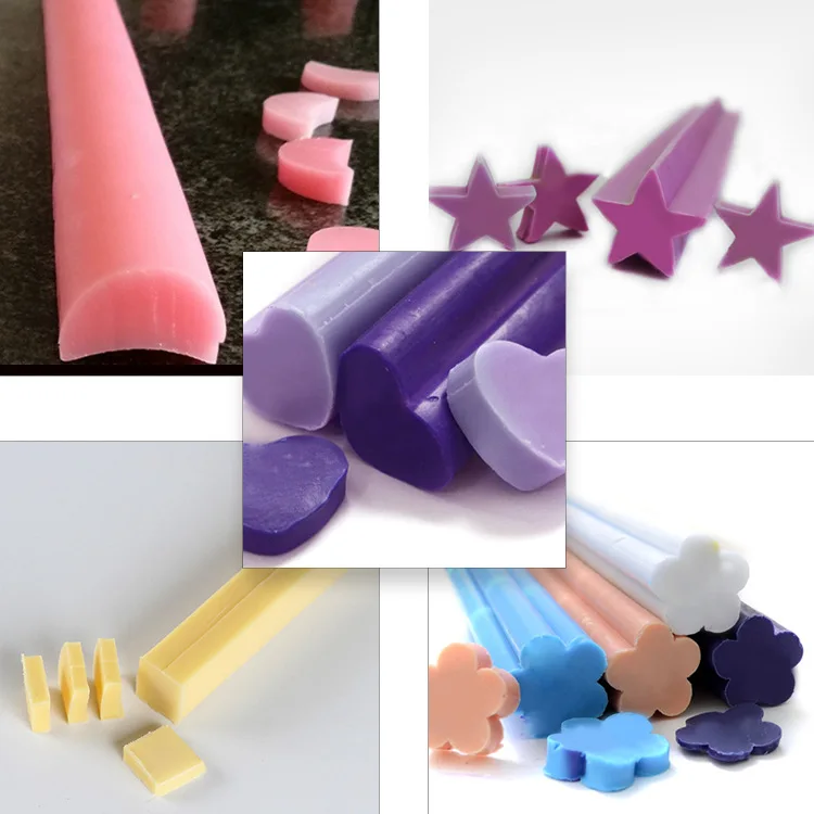 

Heart shaped round silicone tube soap mold star flower moon tube mold for hand soap silicon tube mold