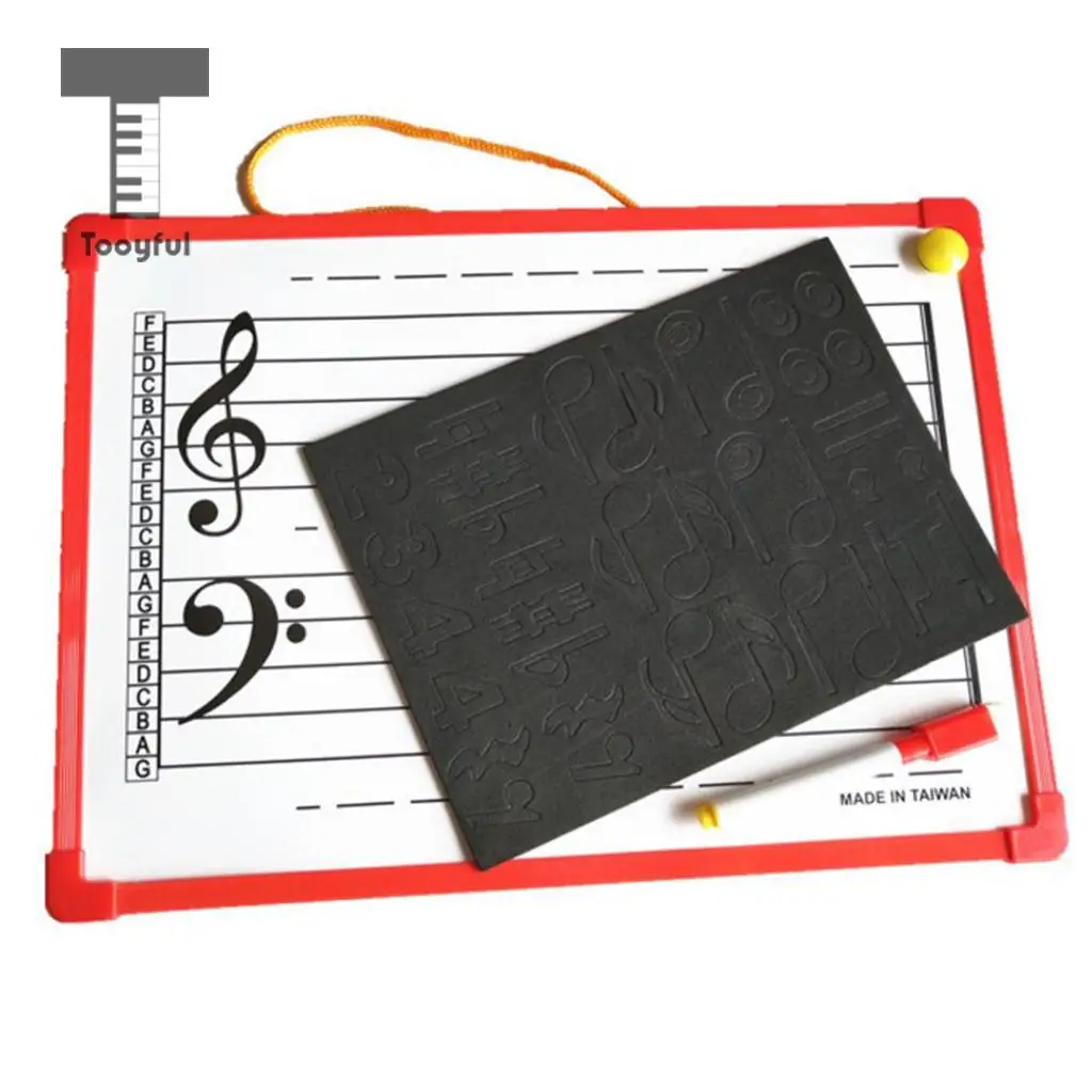 Music Notation Whiteboard Dry Erase Board with Music Staff Magnet for Meeting School Teaching