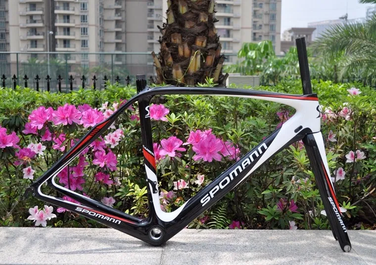 Clearance 2016 SPOMANN road bike frame full carbon fiber china bicycle frame 51CM bicicleta parts carbon frame + fork + clamp + headset 14