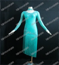 Wholesale- Ballroom Latin Competition Dance Dress,Latin Performing Dress,Latin peacock Latin Dress Costume L-0003