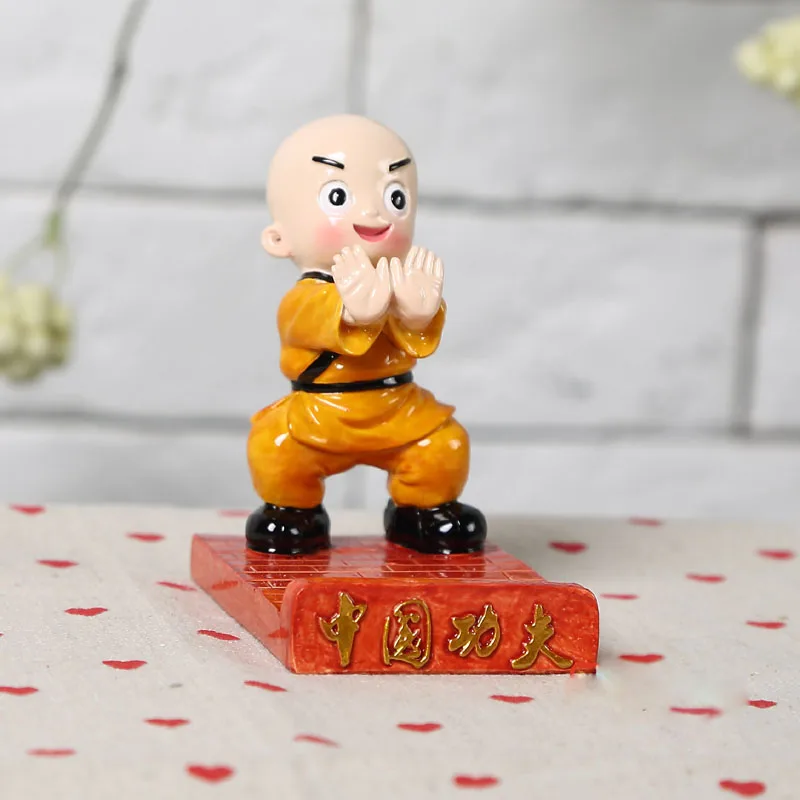  Resin Moblie Phone Holder Universal 3D Desktop Stand Bracket Kung Fu Monk For iPhone 8 Xs 11 Pro Sa