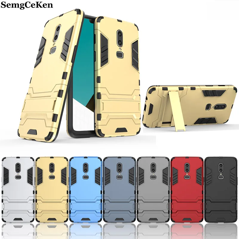 

SemgCeKen luxury original holder armor case for oneplus 3 3t 5 5t 6 6t one plus 3 t shockproof phone Hard back cover coque etui