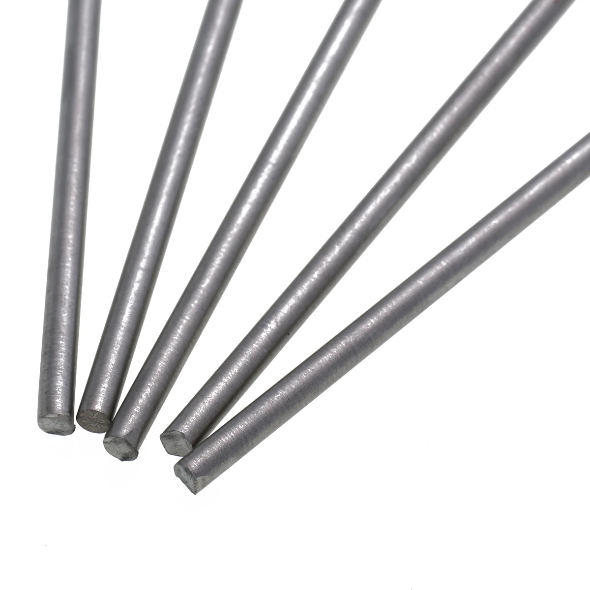5Pcs 2×250mm Titanium Shaft  Round Bar Rod 0.078''x10'' Gr.5 Welding Grade 5