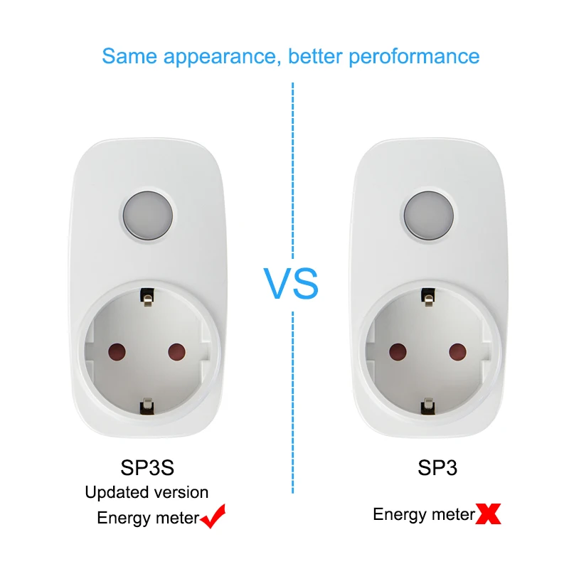 Умная розетка Broadlink SP3 SP3S монитор энергии электрическая вилка WiFi Пульт дистанционного управления таймер с измерителем мощности от Google Home Alexa