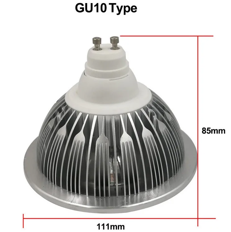 Ar111 Светодиодная лампа 9 Вт AC100-240V 950lm ar111 g53 gu10 e27 светодиодный потолочный светильник ar111 Светодиодная лампа направленного света
