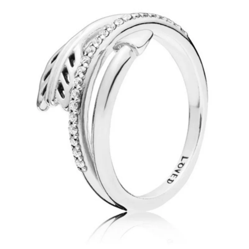 

2019 NEW 100% 925 Sterling Silver Valentine's Day Sparkling Arrow Ring Premium Product Original Fashion Jewelry Gift