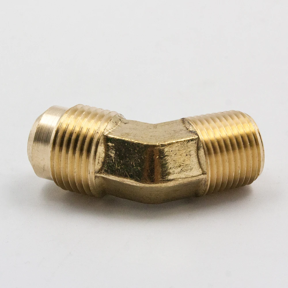 Forged Brass 90 Degree Right Angle Ell Pack of 2 1//4 NPT Male x 1//4 NPT Male Legines 90-Degree Male Elbow Fitting