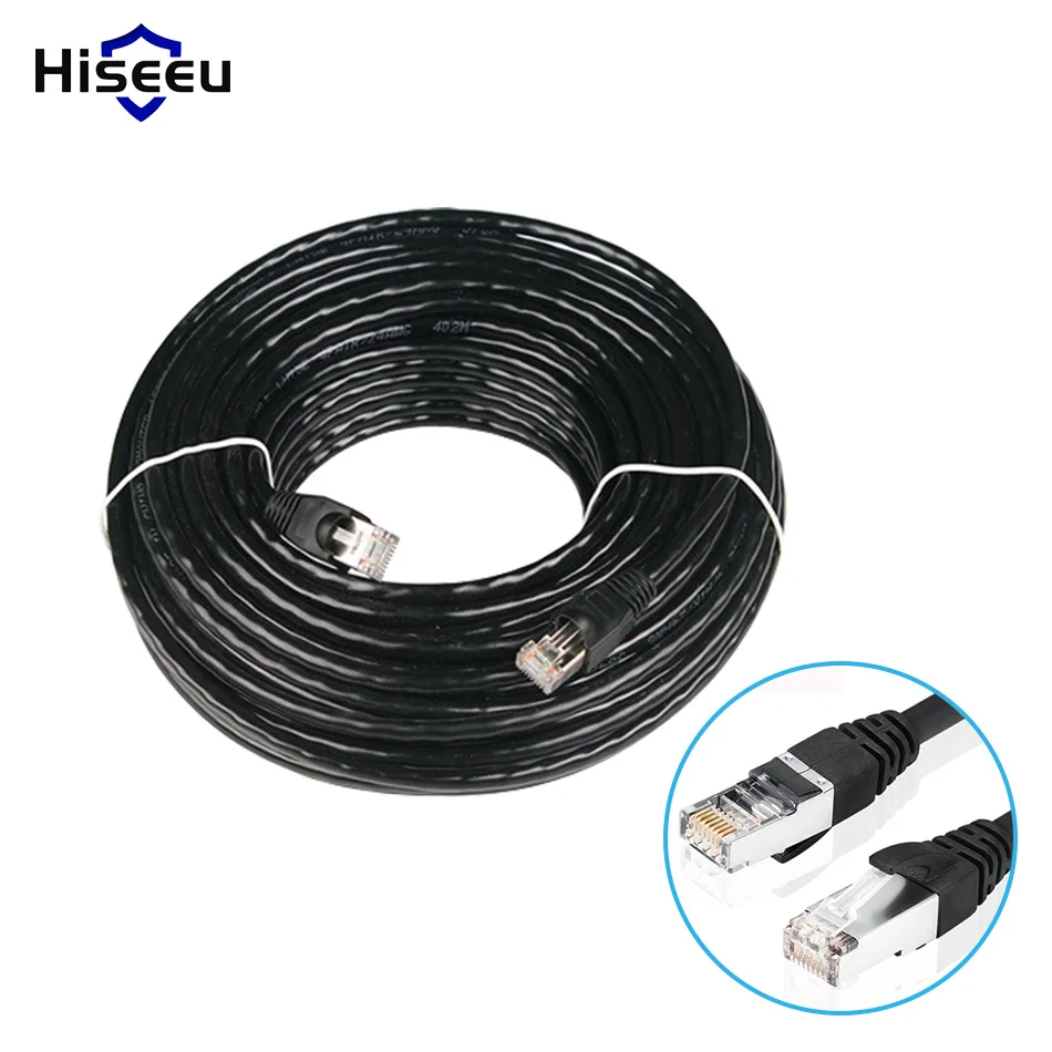 

LAN Network Flat Ethernet Internet Cable 20M For POE IP Camera Computer Modem Router Hiseeu