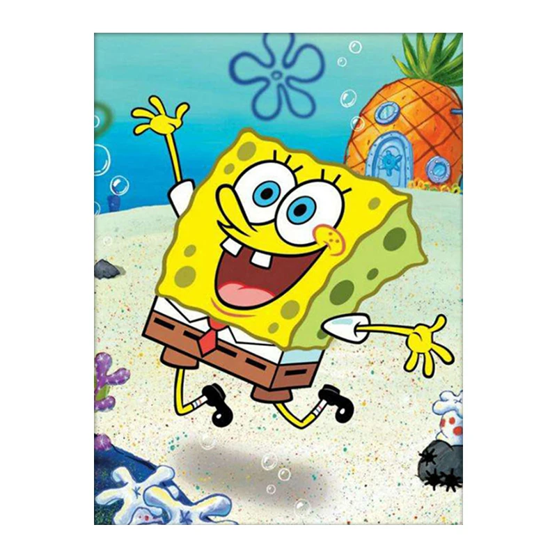 

DIY 5D diamond painting Cartoon animation children's hand point stickers diamond cross stitch kit sponge baby bedroom painting