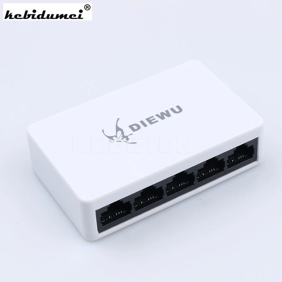 Kebidumei 5 Порты 10 100 Мбит/с Fast Ethernet LAN RJ45 сетевой коммутатор концентратор для