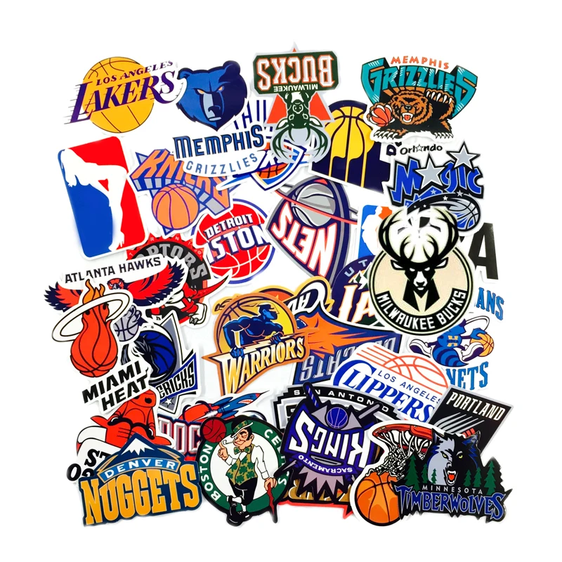 32 قطعة/الوحدة العلامة التجارية الكتابة على الجدران كرة السلة فريق نادي ملصقات للشعار الغيتار لوح التزلج للماء PVC الأمتعة المحمولة ملصقات بار... 32 قطعة/الوحدة العلامة التجارية الكتابة على الجدران كرة السلة فريق نادي ملصقات للشعار الغيتار لوح التزلج للماء PVC الأمتعة المحمولة ملصقات بار...