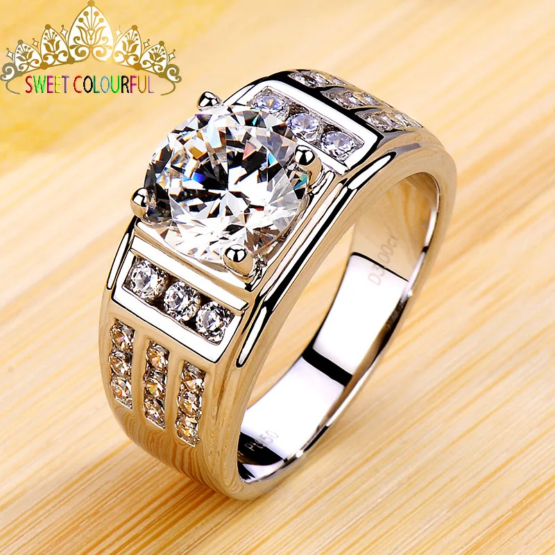 18 К 750Au золото Муассанит Алмаз человек кольцо D Цвет VVS с национальным сертификатом MO-0015