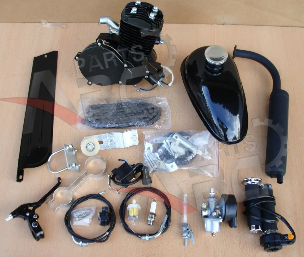 Комплект моторного двигателя 80cc с 2 велосипедами черный корпус|80cc bike engine kit|motorized