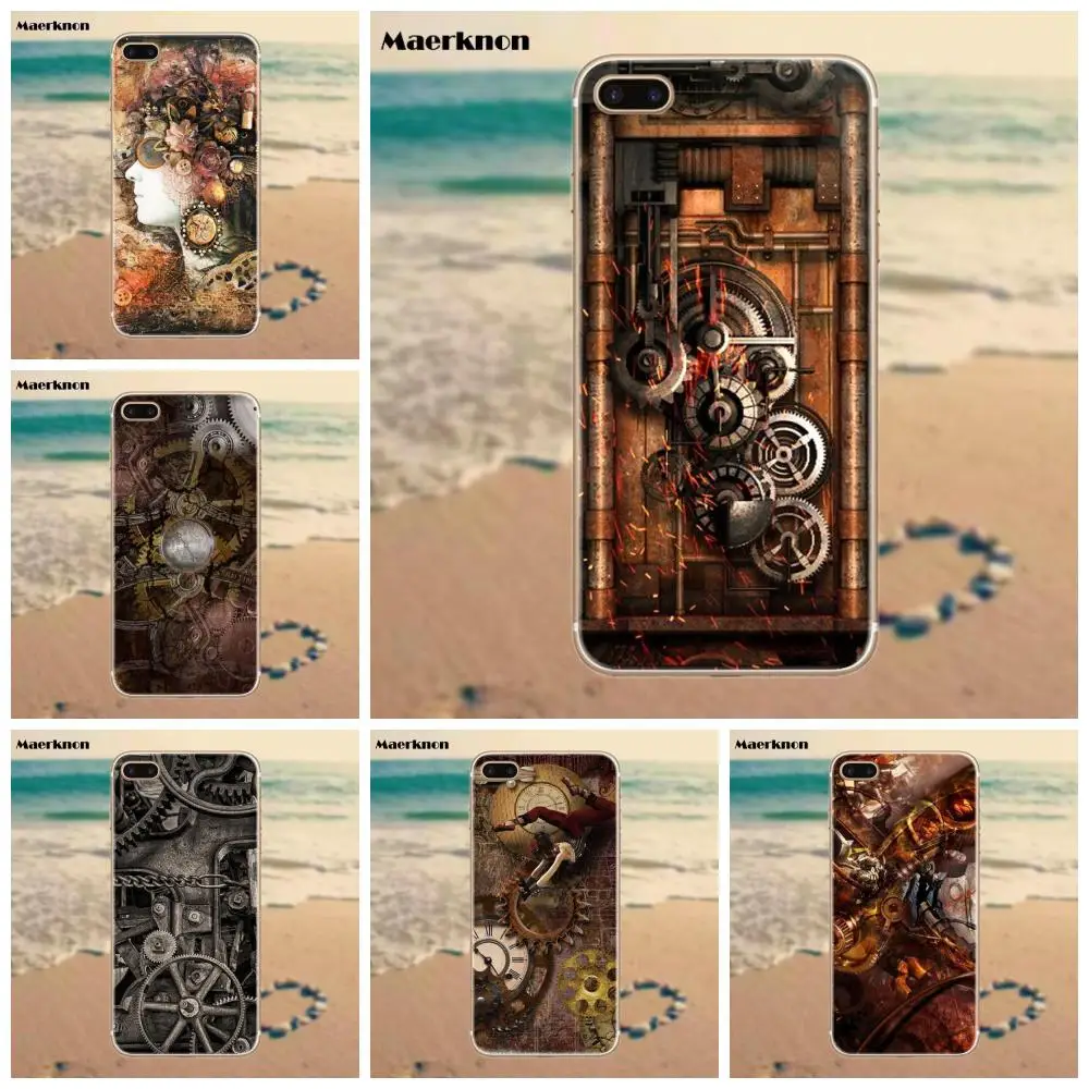 

Diwqxr Steampunk Soft TPU Phone Case For iPhone X 4 4S 5 5S 5C SE 6 6S 7 8 Plus Samsung Galaxy J1 J3 J5 J7 A3 A5 2016 2017