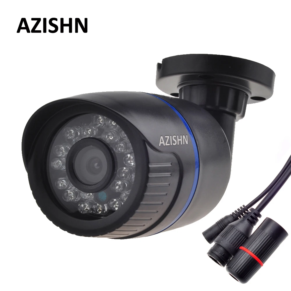 AZISHN H 264 FULL HD 1080P 2 0 Megapixel Security IP Camera HI3518E 24IR LEDS ABS