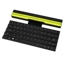 R4 64 Keys Reel Portable Mini Folding Bluetooth Keyboard Foldable Wireless Keypad For Tablet Iphone Laptop Smartphone#T30G