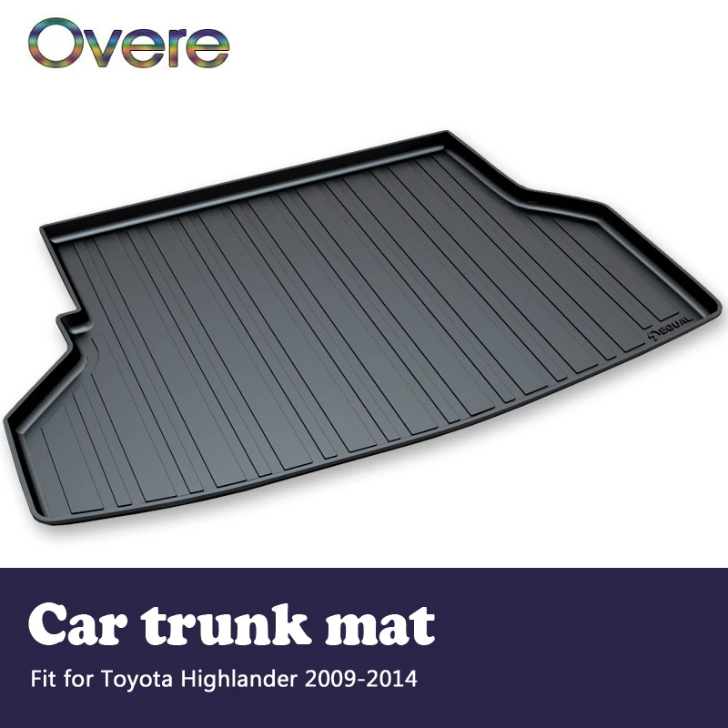 

Overe 1Set Car Cargo rear trunk mat For Toyota Highlander 2009 2010 2011 2012 2013 2014 Boot Liner Anti-slip mat Accessories