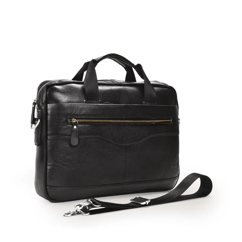 

New Men's Shoulder Bag Leather Business Casual Messenger Bag Pure Leather Laptop Briefcase