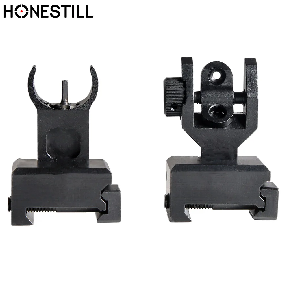 AR15 тактический передний задний прицел Железный прицел набор A2 Mil Spec низкопрофильный страйкбол пистолет складной резервный прицел Железный прицел Пикатинни