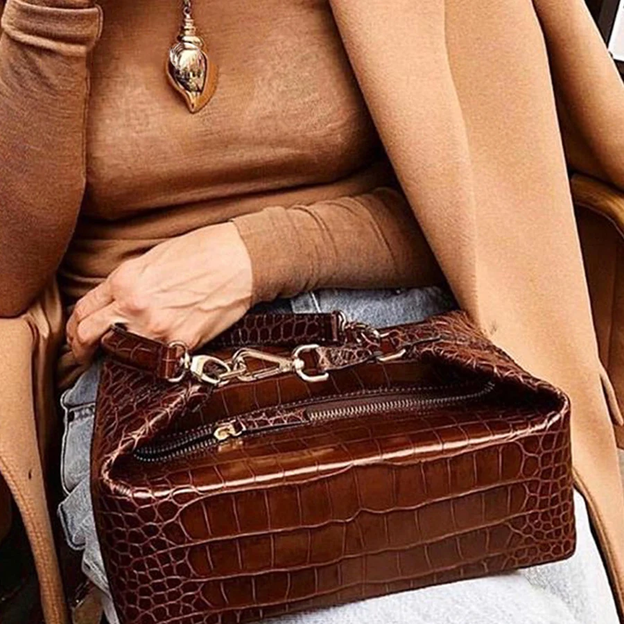 Квадратные дамские сумочки Bolso Mujer из кожи аллигатора женская сумка дизайнерский